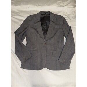Theory Blazer Jacket Womens size 6  One Button Stretch Gray Business Casual